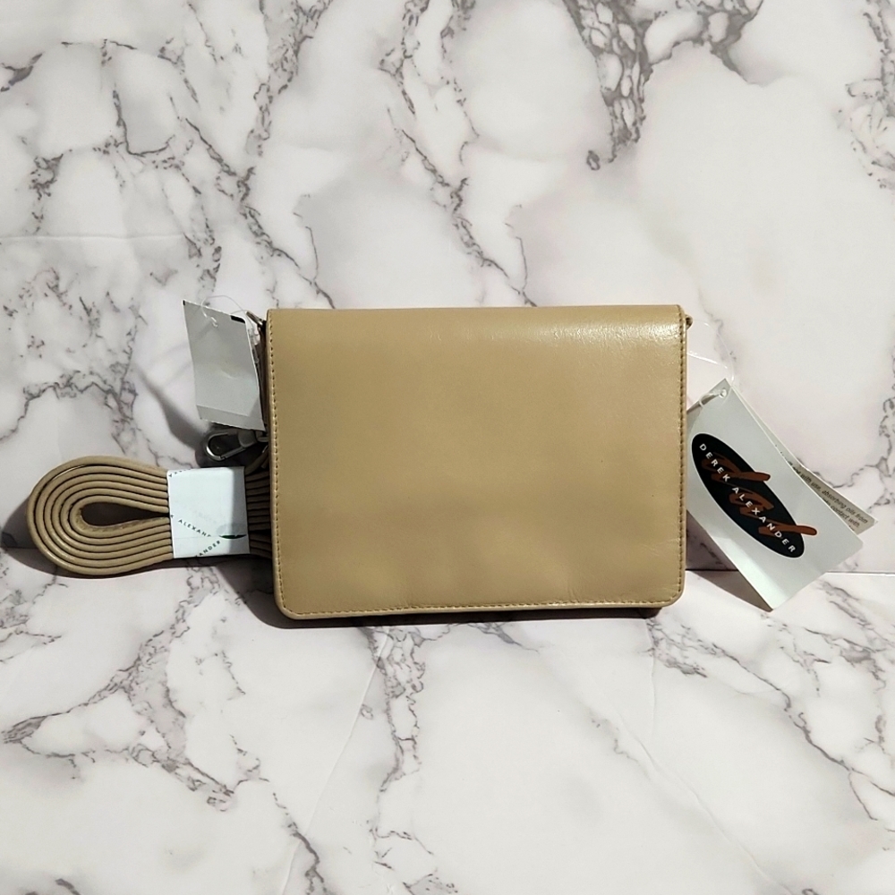 Derek Alexander leather wallet with a strap